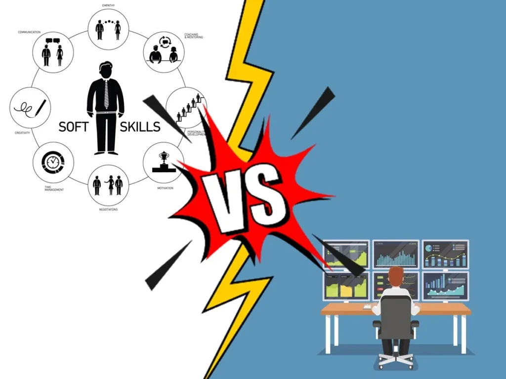 Technical skills vs soft skills comparison for career success in 2025